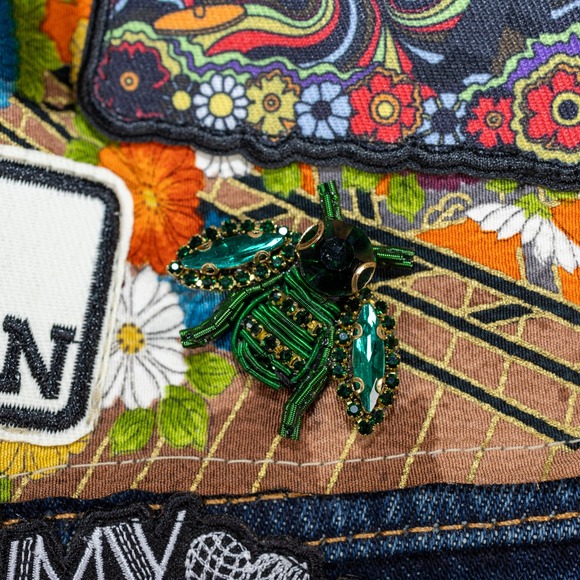 Vintage Levi's‎ Patched Denim Jacket S Authentic 70s-90s Patches Guns N Roses - Picture 15 of 16